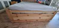 Łóżko drewniane z pojemnikiem