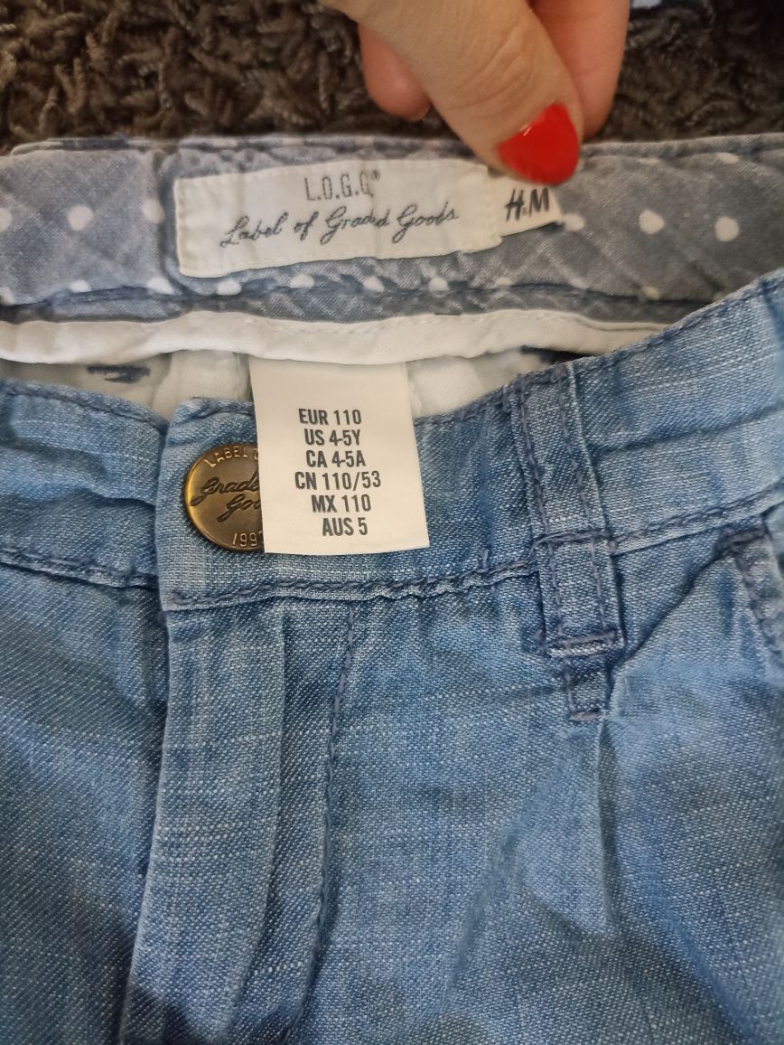 H&M jeansowa spódnica mini rozmiar 110