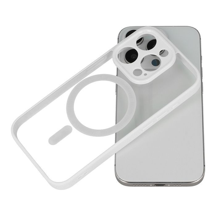 Acrylic Color Magsafe Case Do Iphone 15 Plus Biały
