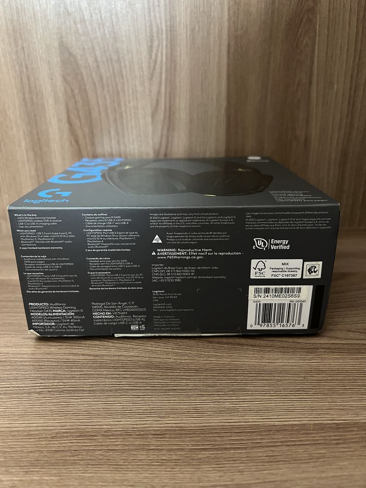 Оригінал Гарнітура Logitech G435 LIGHTSPEED Black (981-001050)