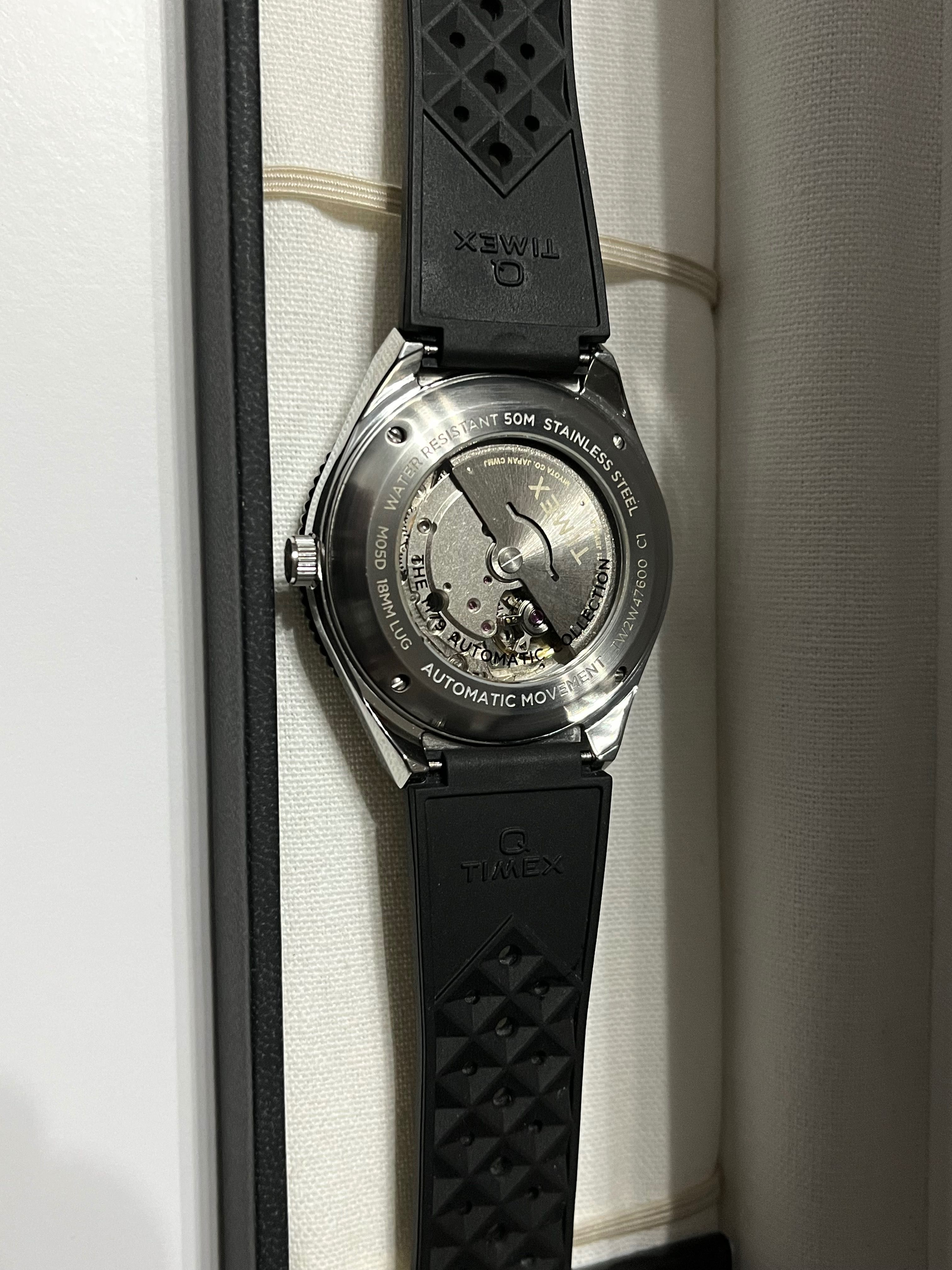 TIMEX M79 Automatic TW2W47600 zegarek męski retro automat Złota tarcza