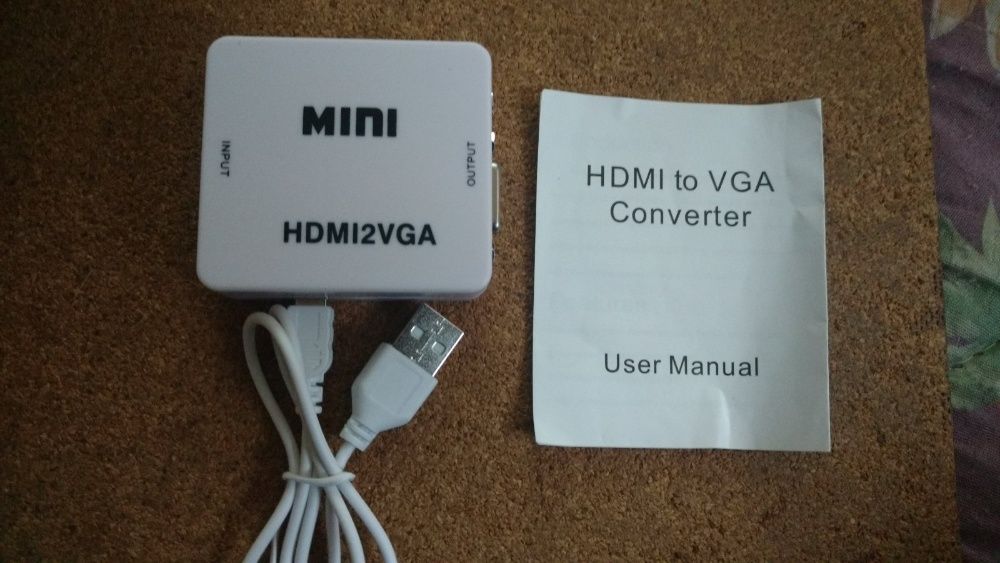 Переходник конвертер VGA HDMI, D-Sub to HDMI & HDMI to VGA