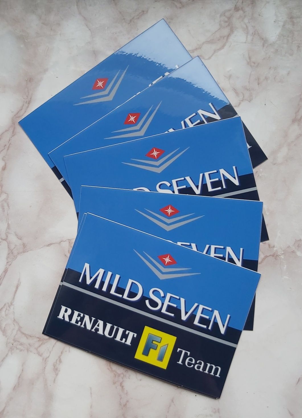 NAKLEJKA sticker F1 Formuła 1 Renault Team Mild Seven unikatowa unikat