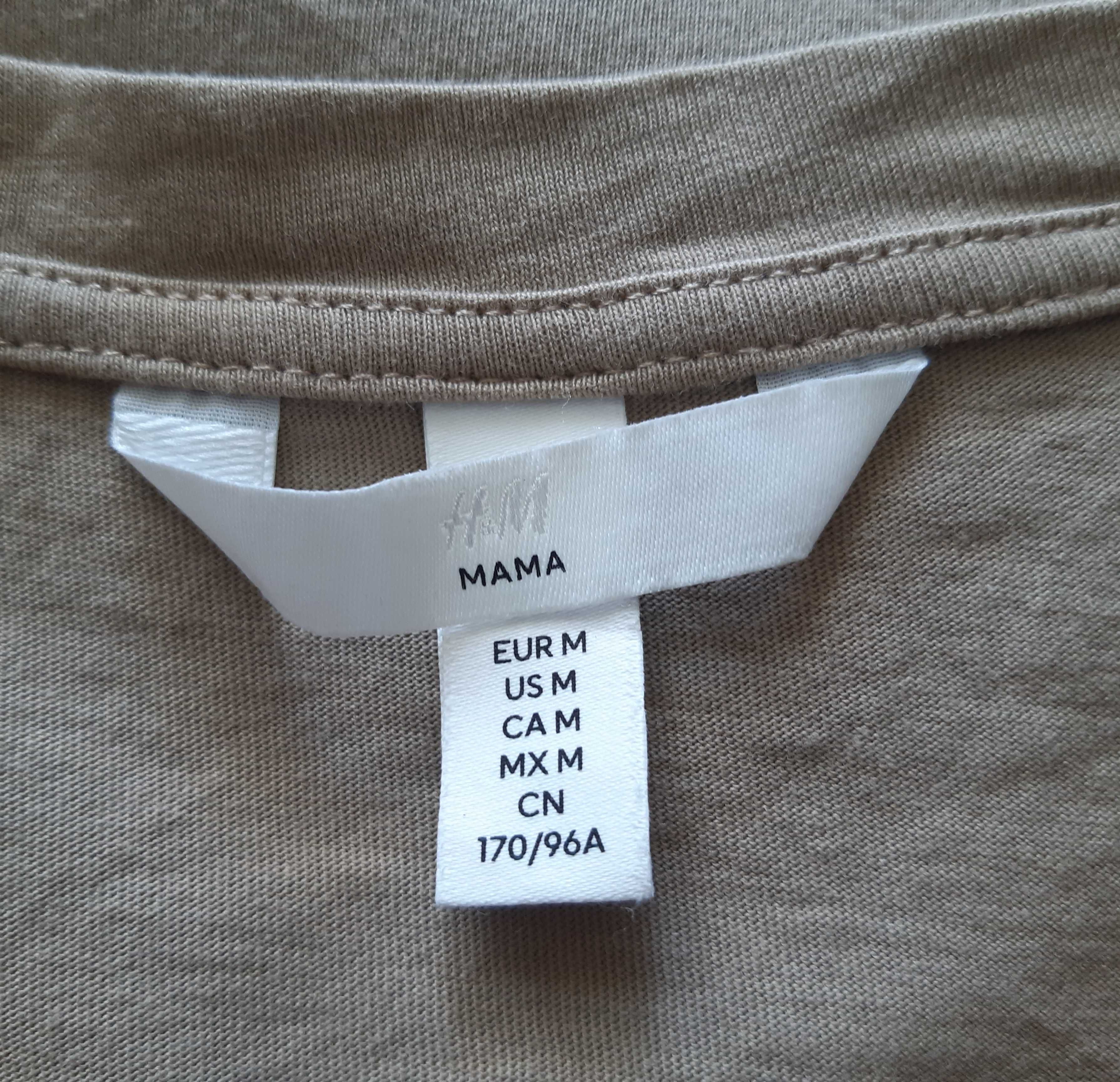 Натуральное платье футболка в спортивном стиле запах для беременых h&m