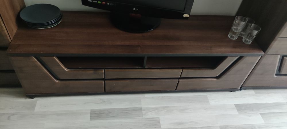 Zestaw mebli agata meble TES VERO szafa witryna szafka rtv ława komoda