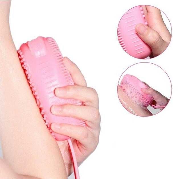 Двухсторонняя силиконовая мочалка массажная для тела Bath Brush