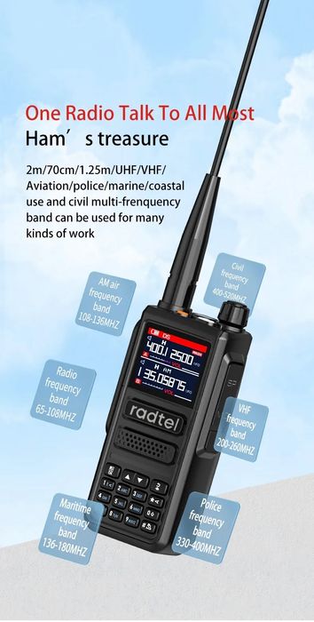 Радиостанция Radtel RT-470 РЕАЛЬНЫХ 10Вт