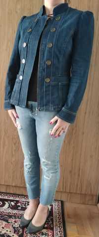Per Una M&S bufki katana vintage kurtka jeansowa jeans 38 40 M L