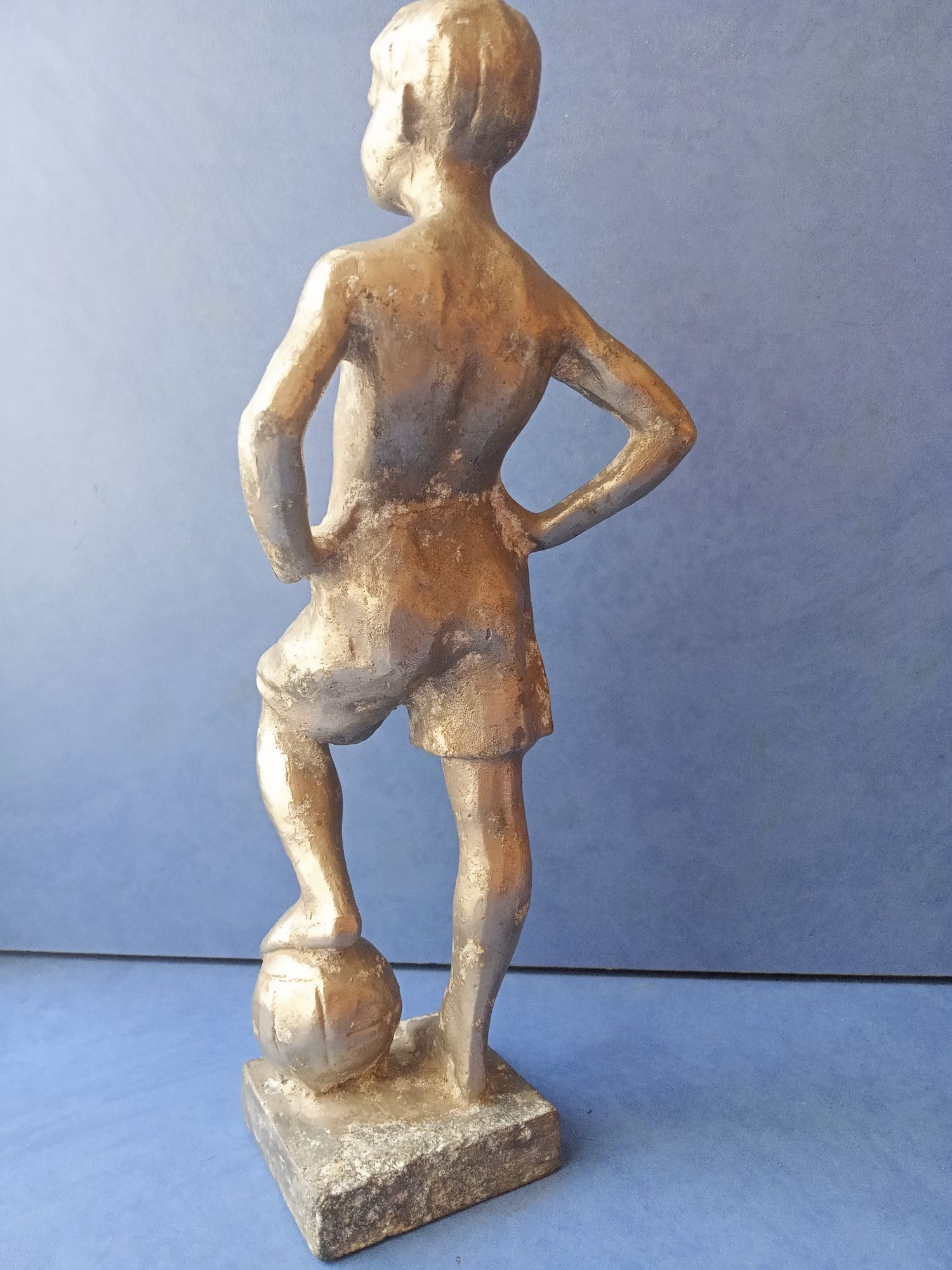 Скульптура, статуэтка Футболист, Монументскульптура, СССР, силумин