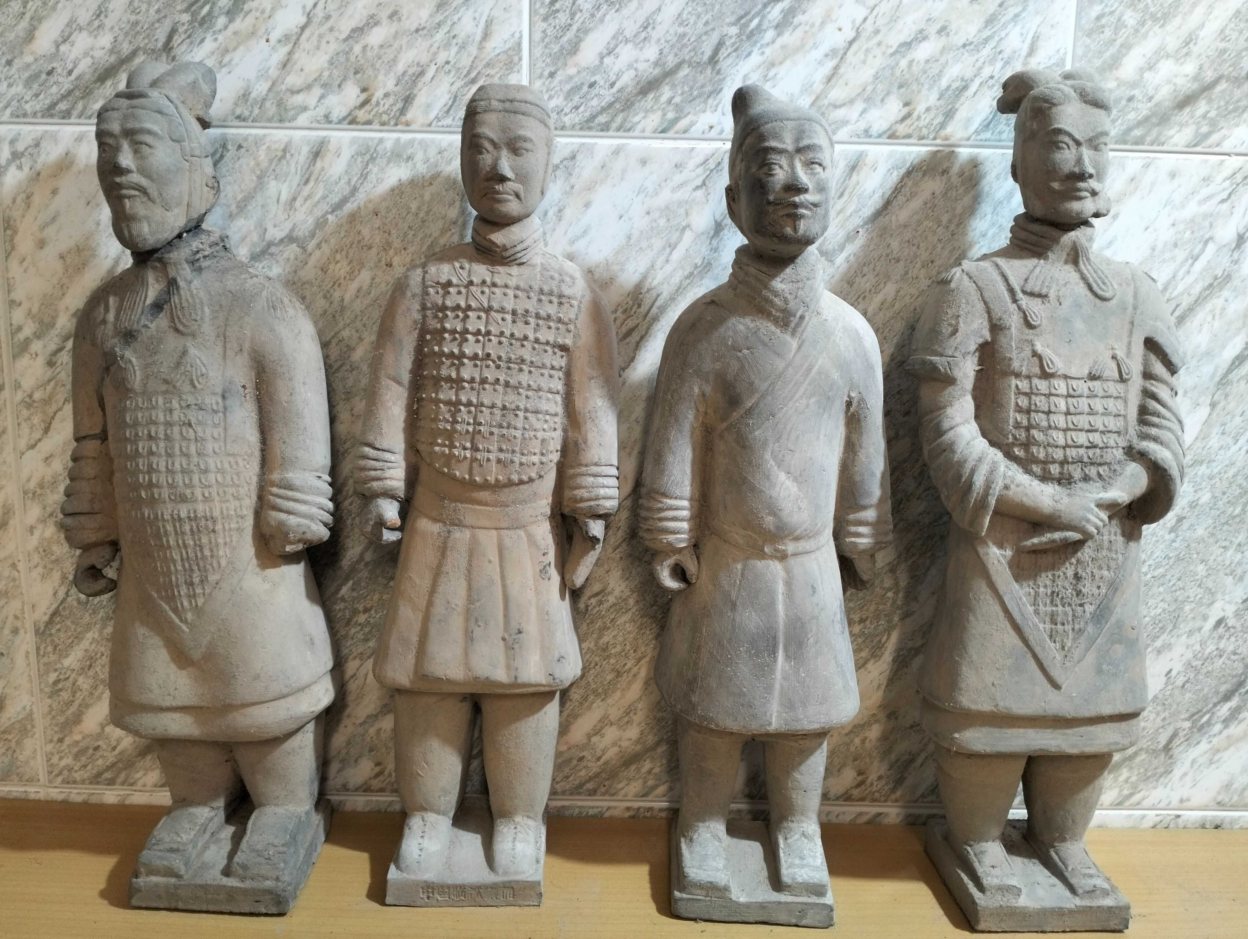 Conjunto de 4 guerreiros terracota da china (Raros)