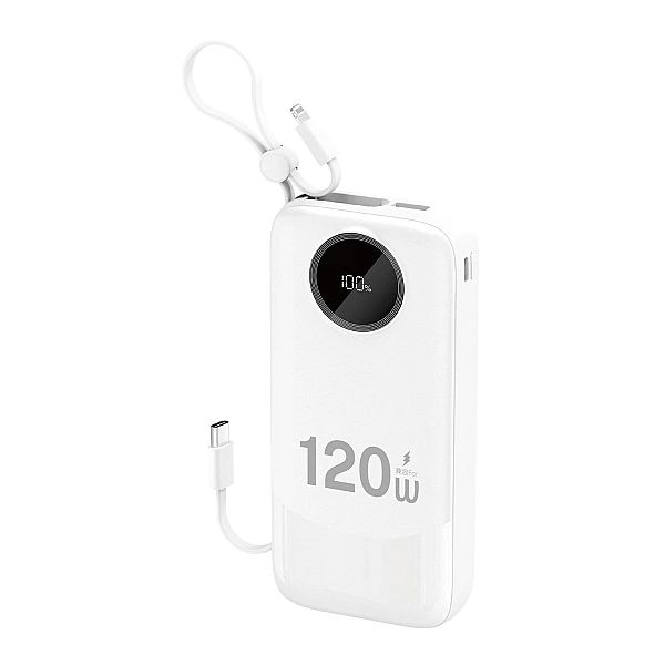 Powerbank Dudao K13Pro 20000mAh z wbudowanym kablem - biały