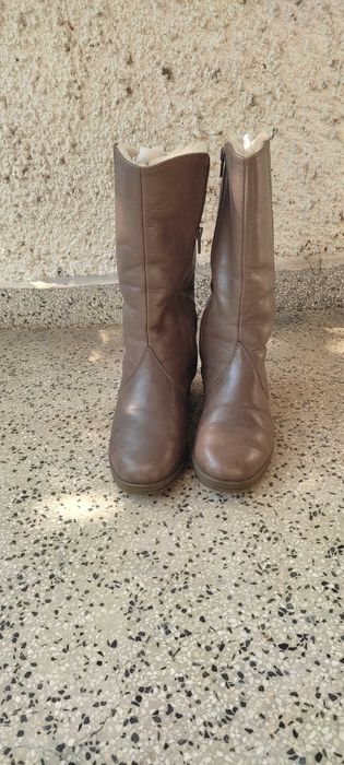 MULHER Botas de pele e pelo no interior