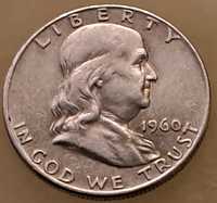 Moneta 1/2 dolara Franklin 1960r.D