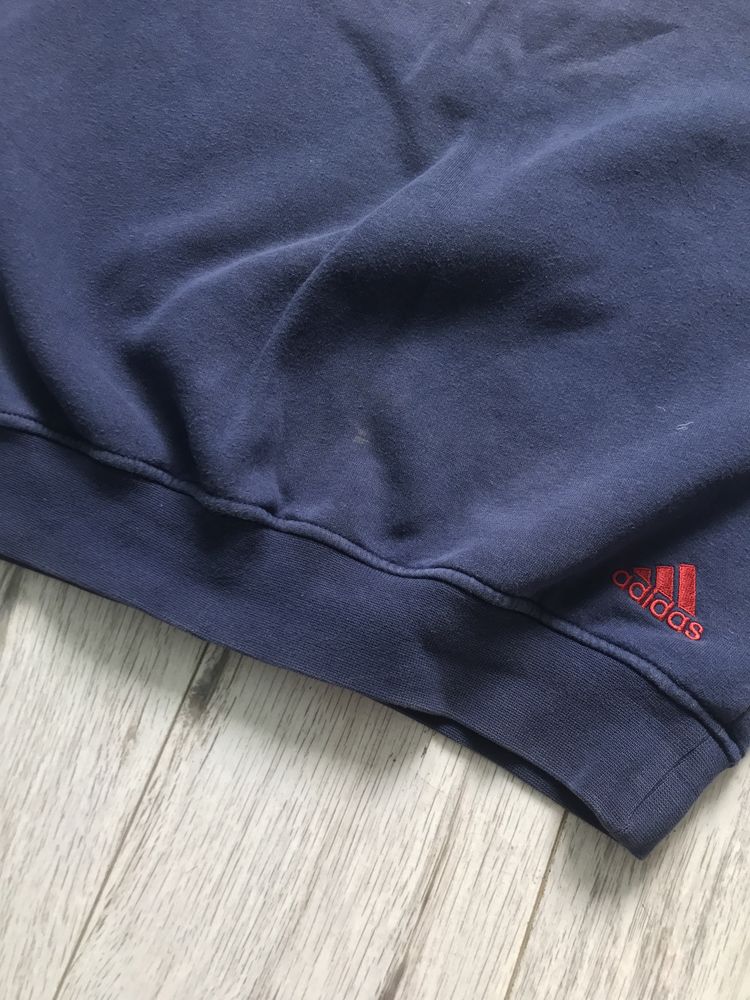 bluza adidas vintage canada lata 90 niebieska czerwona męska unisex