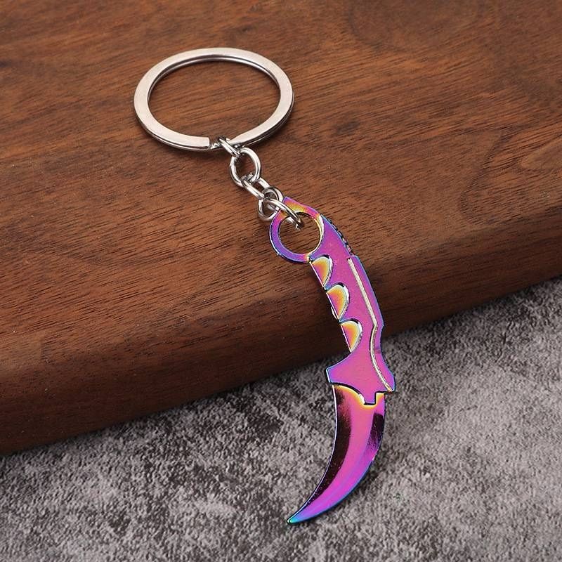 Nóż Brelok Holograficzny Gradient Karambit