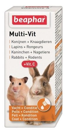 Suplement diety dla gryzoni - Zestaw 12 witamin Beaphar Multi-Vit 20ml