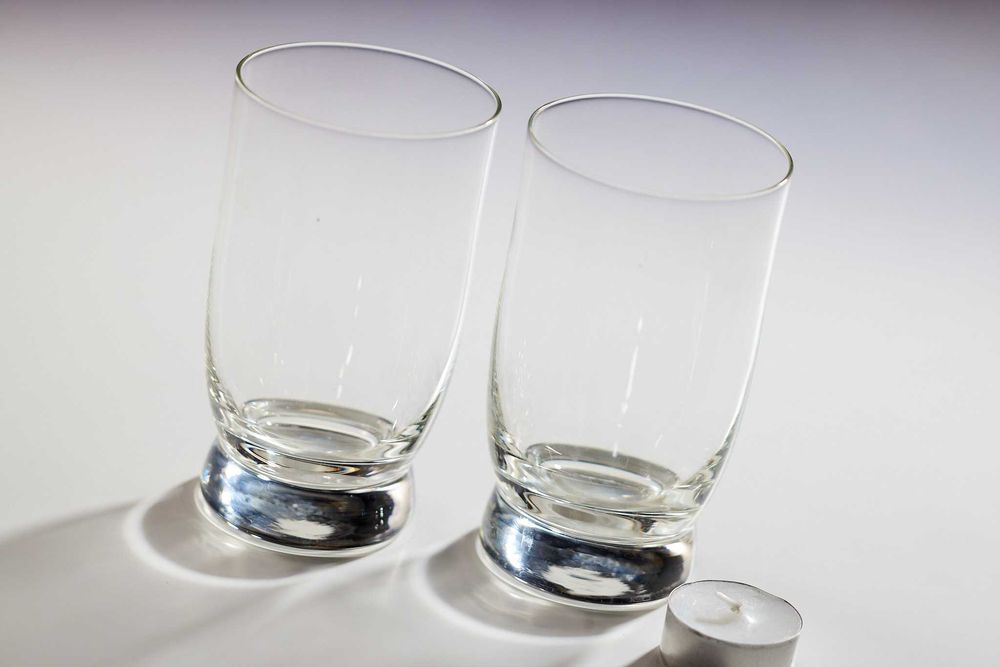 Szklanki duże (2 sztuki) grube dno cienkie ścianki pojemność 400ml