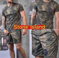 Військовий костюм Stone Island мультикам чорний олива Армі