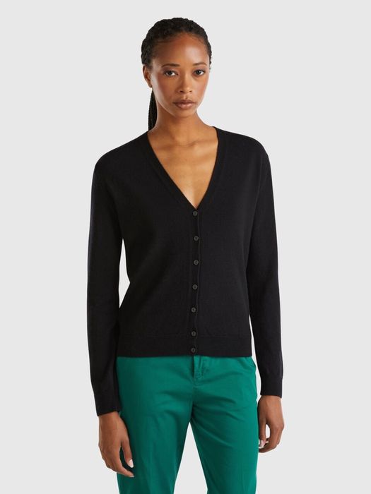 Кардиган кофта шерсть мерино Benetton жіночий м