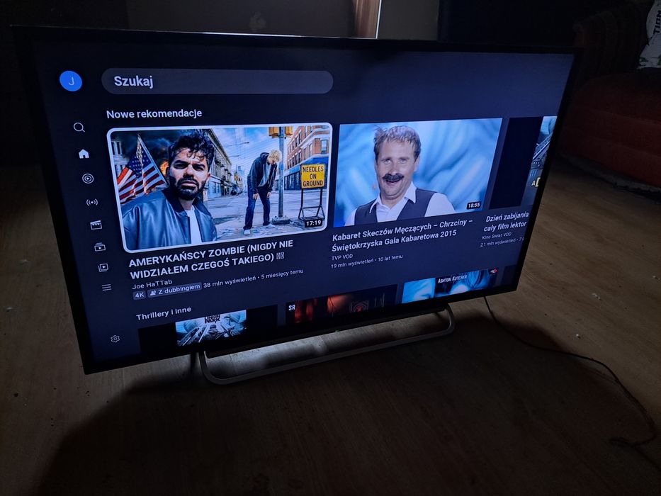 Ty sony 40 cali smart USB 2k youtube