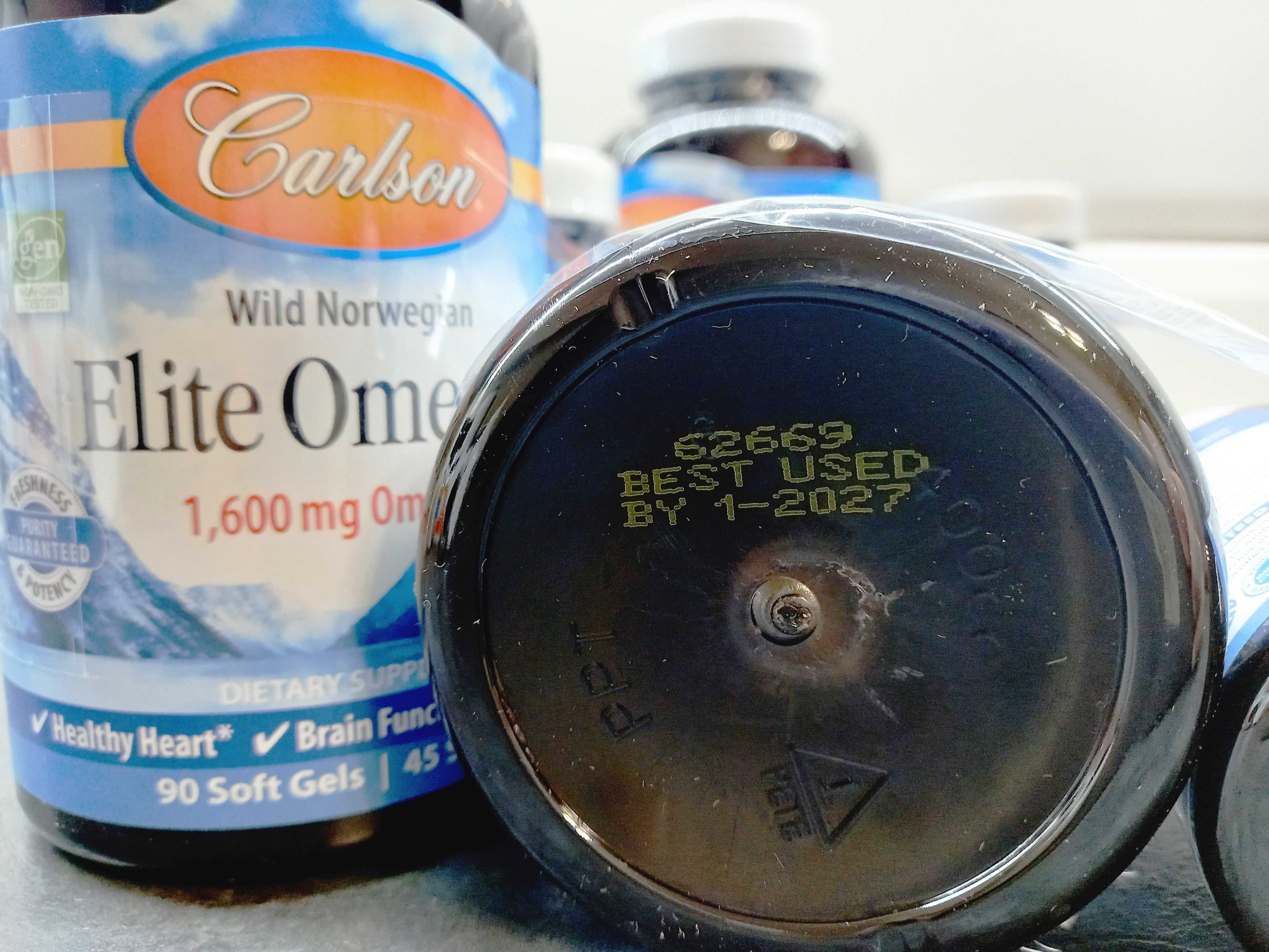Carlson Labs, Elite Omega-3 1600 мг (120 капс.), рыбий жир, омега-3
