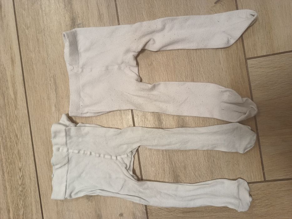 Dwie pary rajstop dla dziecka niemowlaka 0-3 miesiące