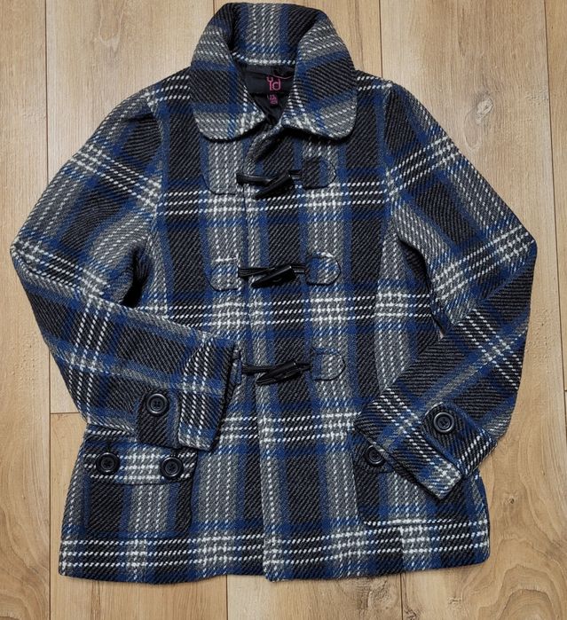 Płaszczyk w modną  kratkę 40% #wełna #jesien #zima  YD 9-10 lat 140