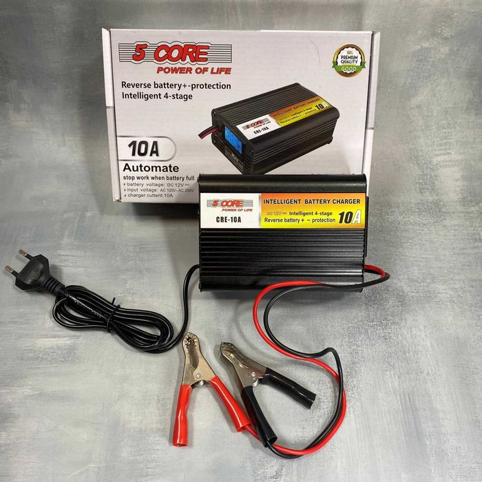 10A 12В Мощное импульсное зарядное устройство для аккумулятора