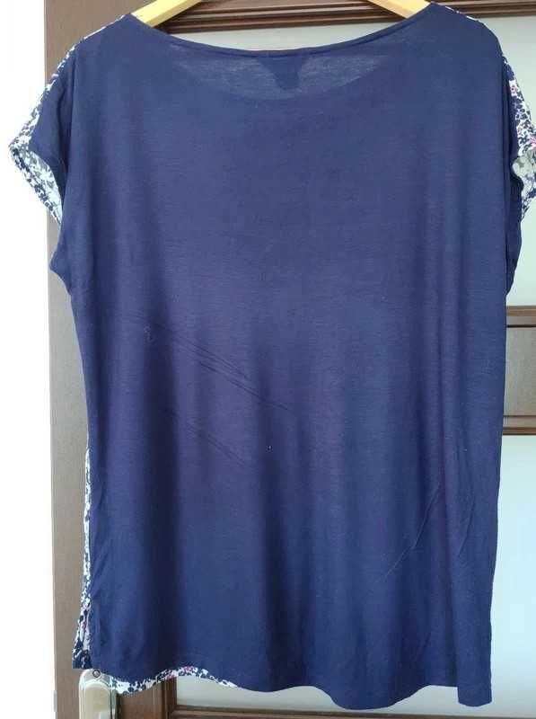 Wzorzysta bluzka F&F z krótkim rękawem, oversize, zwiewna, 42/XL