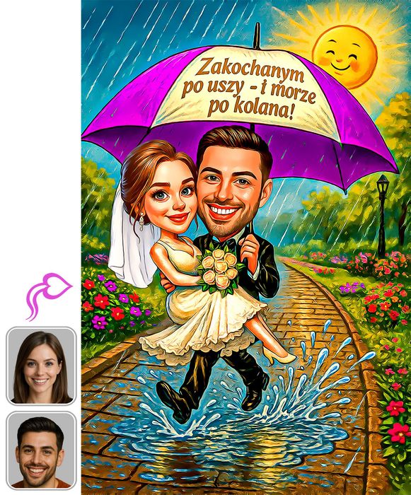 Karykatura w ramce lub plik - szybko