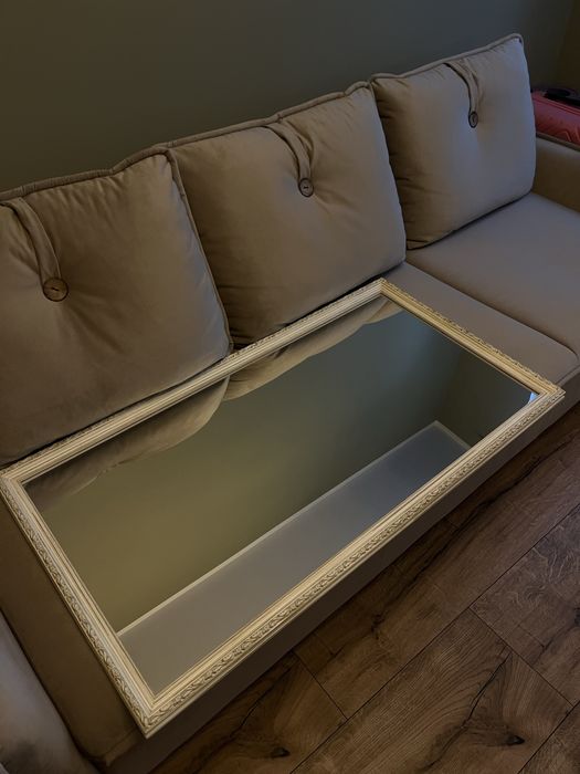 Lustro białe styl retro vintage