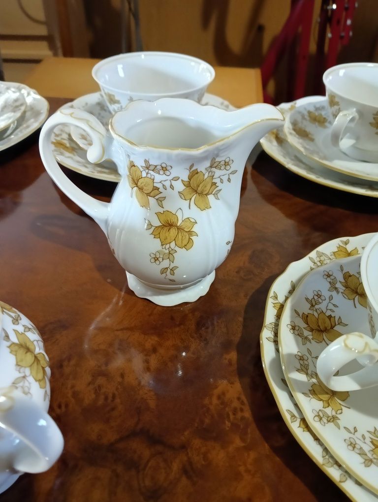 Filiżanki, Cukiernica, Mlecznik Porcelana Reichenbach