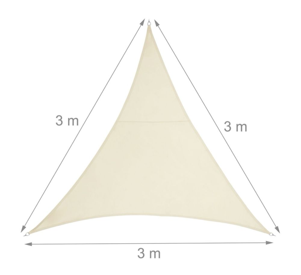 Żagiel przeciwsłoneczny trójkątny 3x3x3m zacieniacz szary