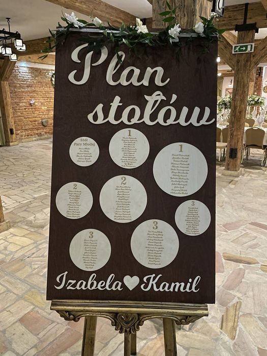 Plan Stołów WESELE boho rustykalne