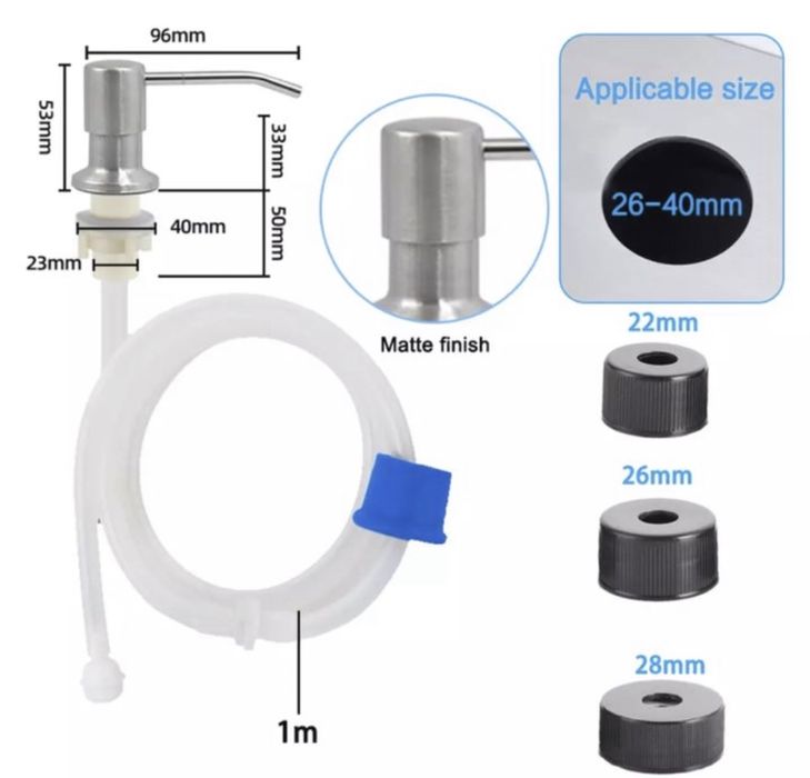 Dozownik do płynu do naczyn z wężykiem