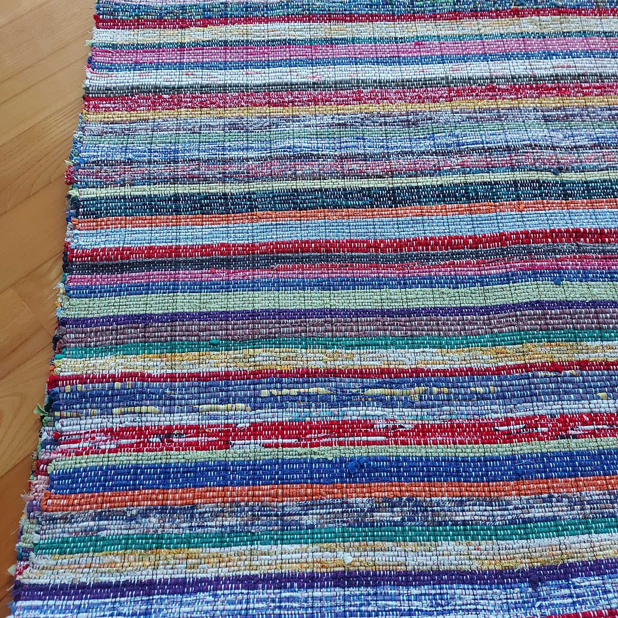 Chodnik wielobarwny tkany na krośnie handmade