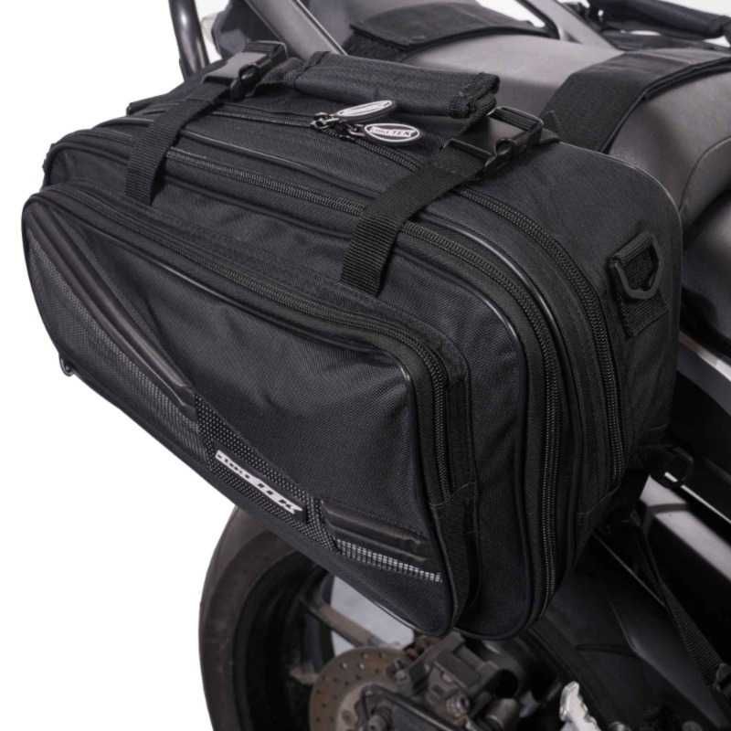 Par de malas alforges expansíveis mota moto