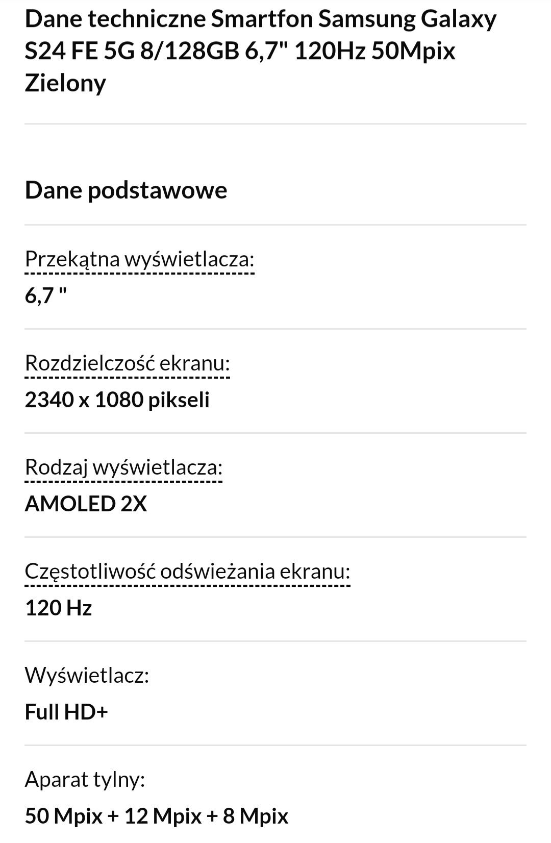 Samsung S24 FE nowy na prezent 5G