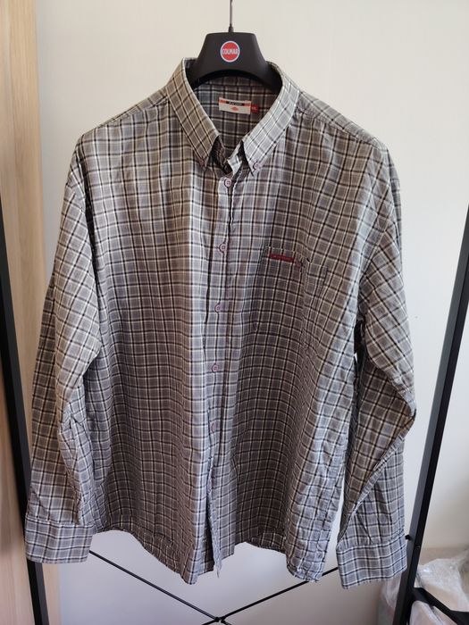 Lee Cooper szara koszula męska w kratę bawełna XXL