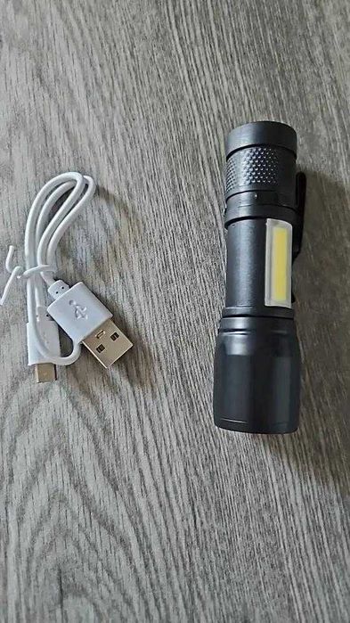 2 штуки Світлодіодний ліхтарик із міні-зарядкою через USB, 3 режими