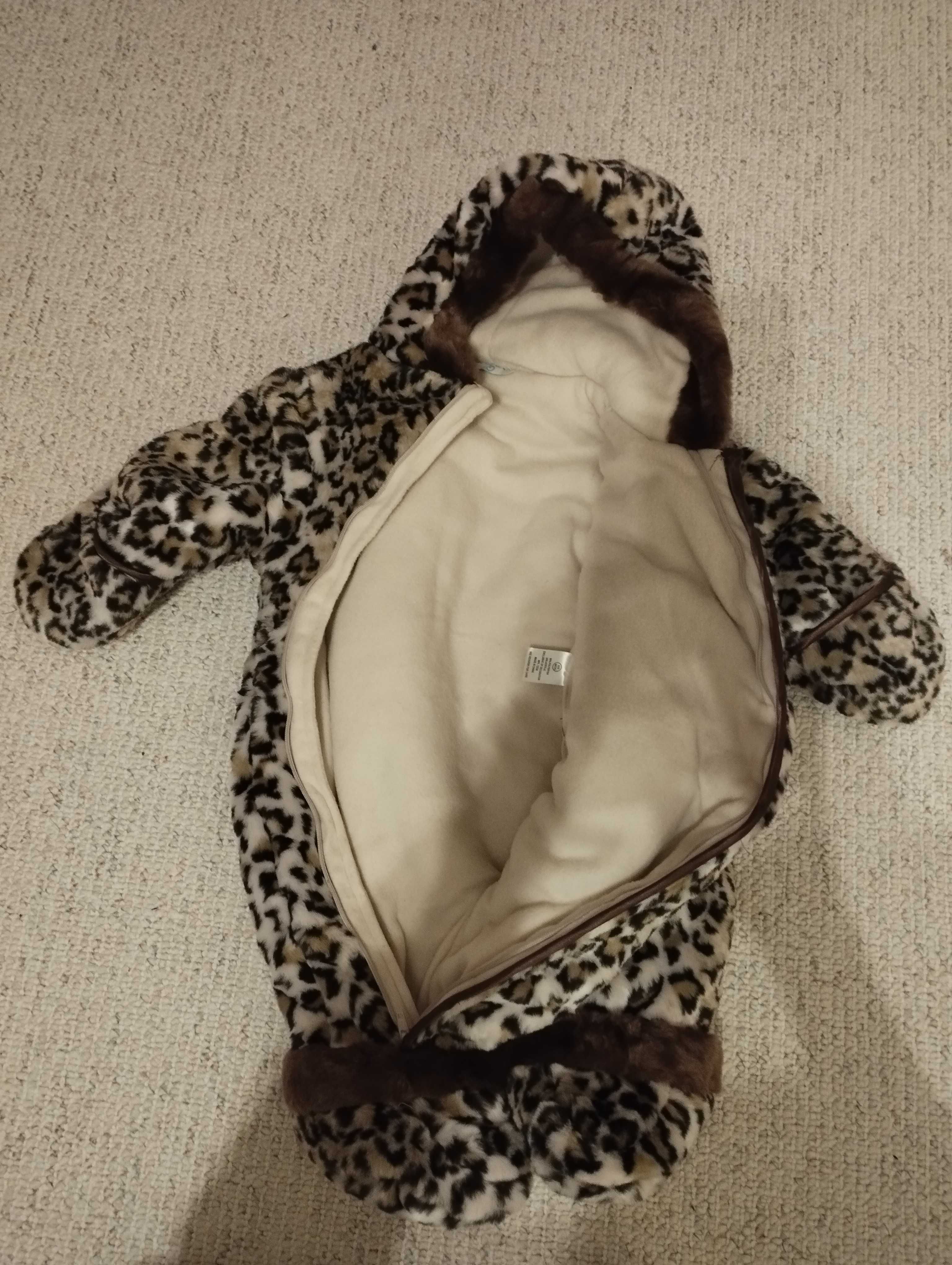 Włoski kombinezon 6/9 miesięcy firmy Bebe d"Amour panterka