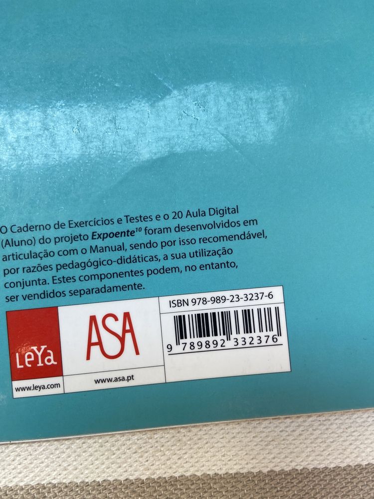 Manual ( vol1 e 2 ) e caderno de atividafes de Matematica A  Expoente