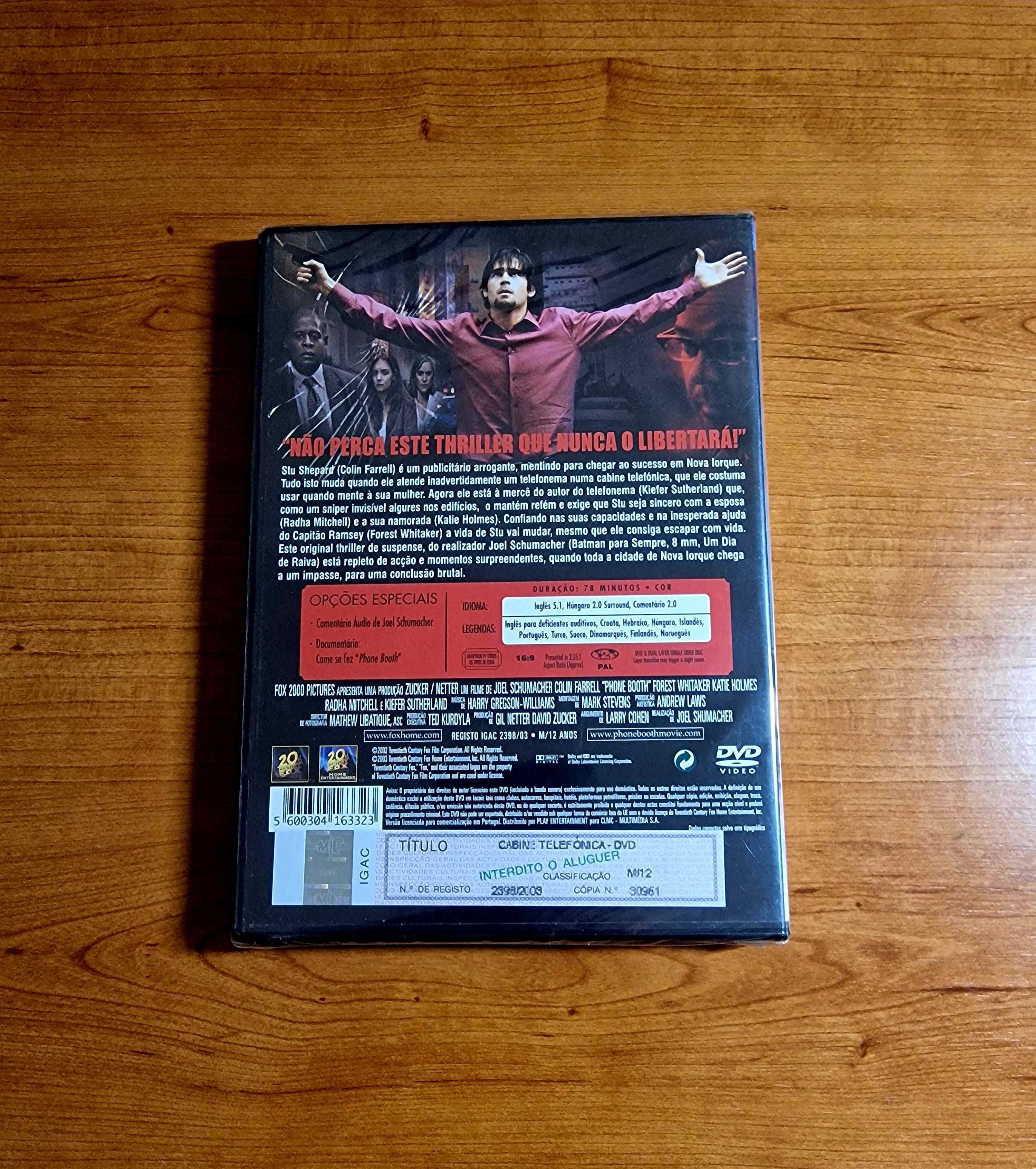 CABINE TELEFÓNICA (Joel Schumacher) Colin Farrell/Forest Whitaker NOVO