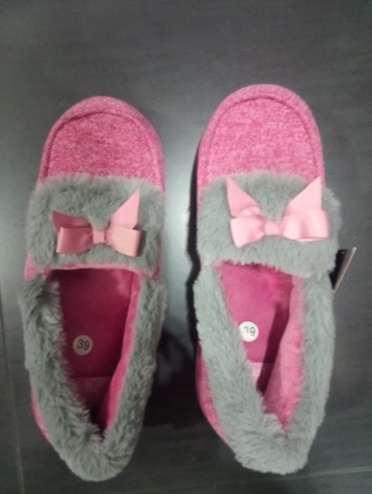 Pantufas senhora rosa
