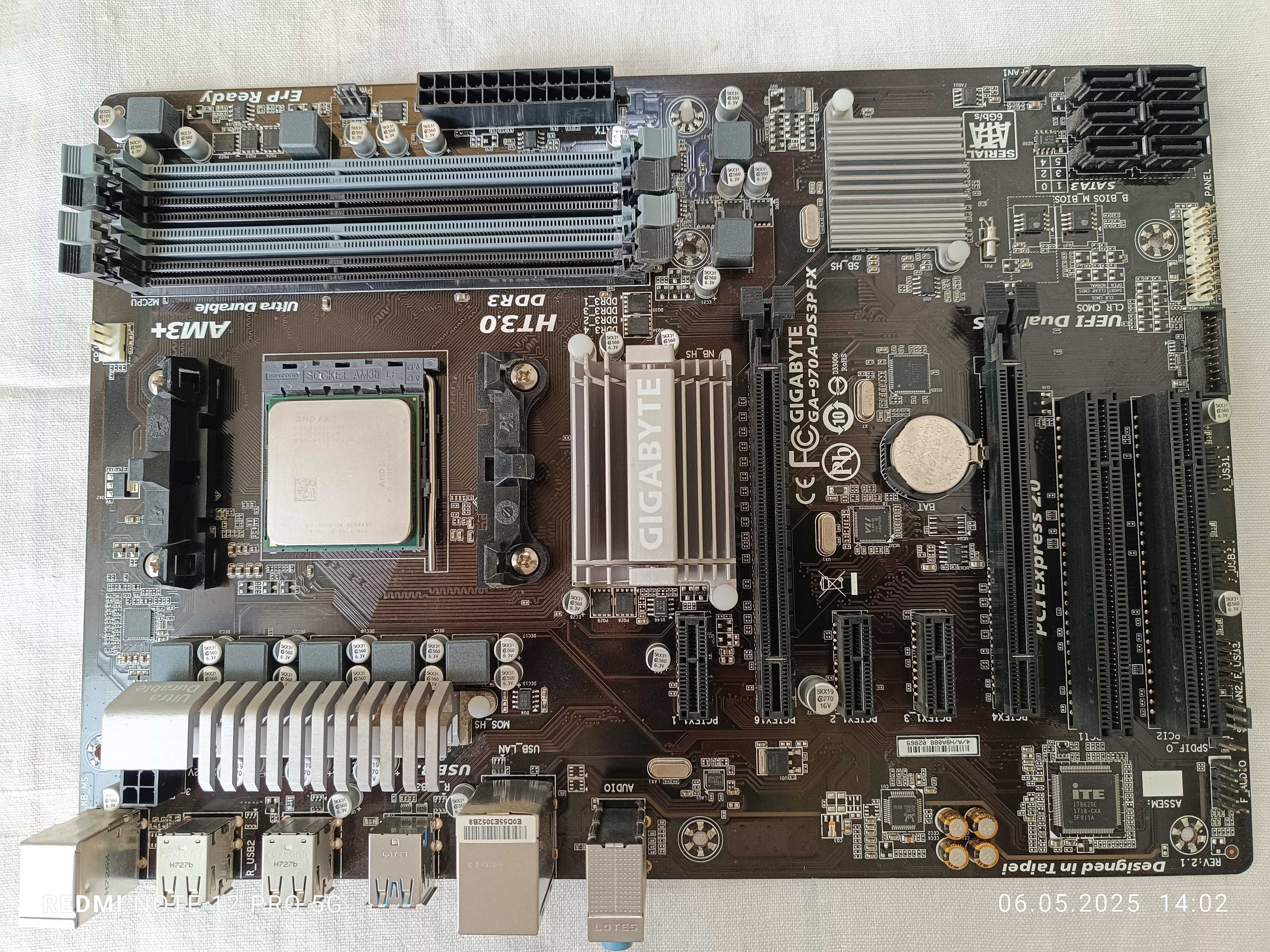 Комплект АМ3+  GA-970A-DS3P-FX,  FX 8320, DDR3 8 Gb 2133, охолодження.