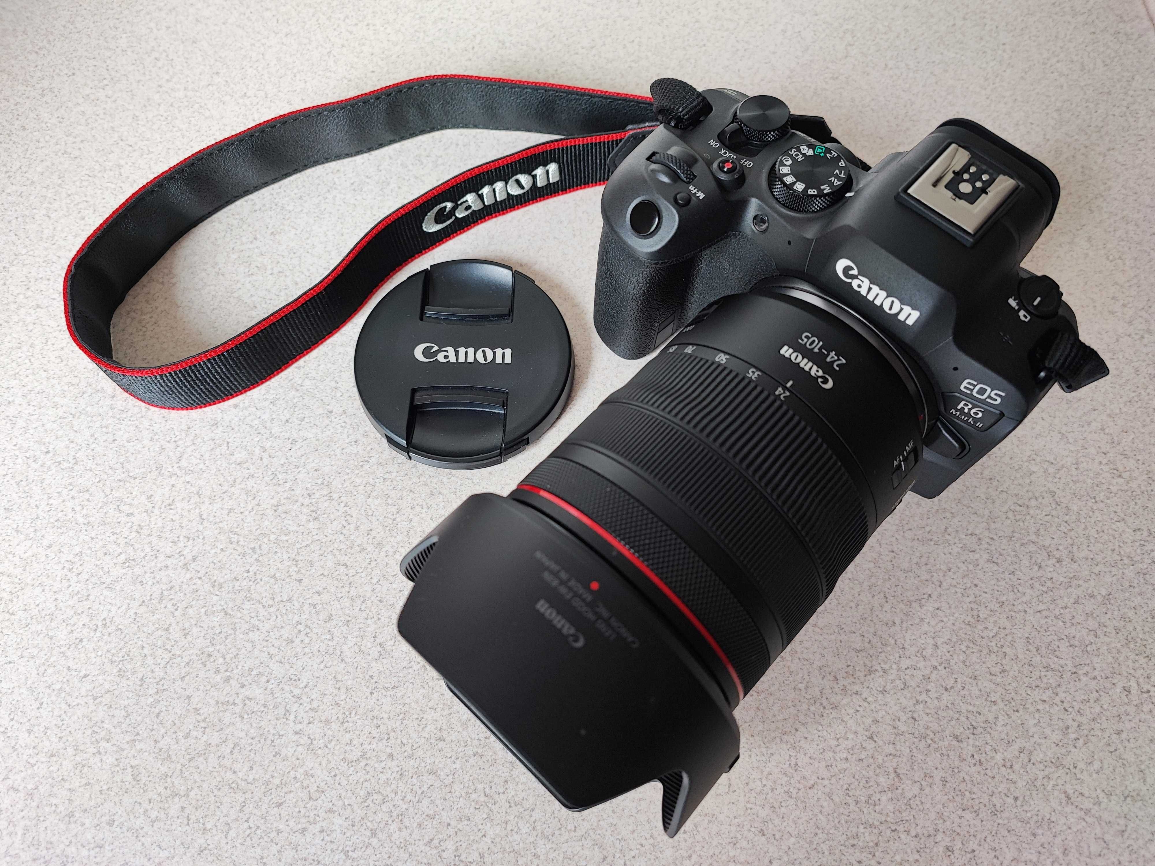 CANON EOS R6 Mark II + CANON RF 24-105 mm f/4L IS USM + akcesoria