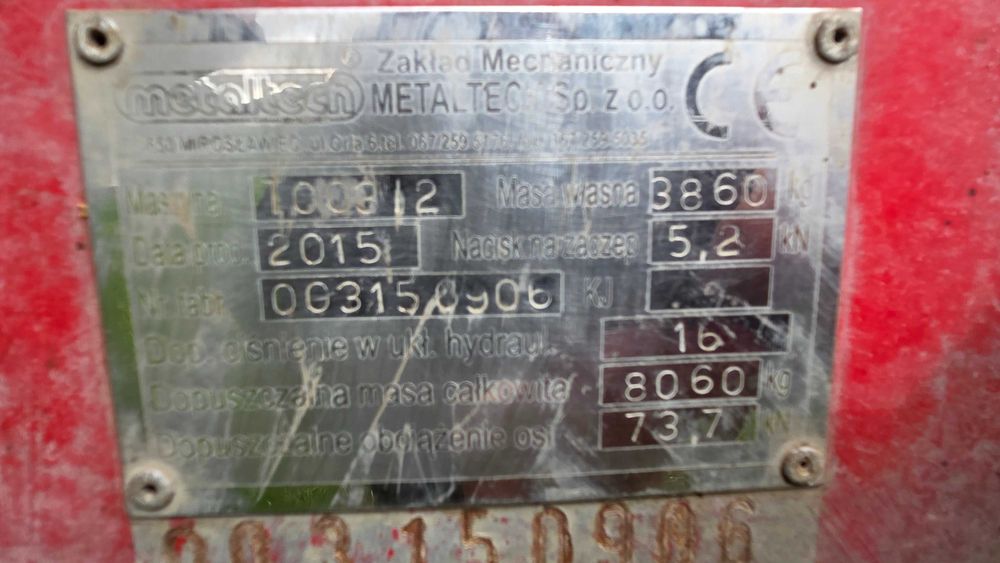 Wóz paszowy WP 10 - Metaltech