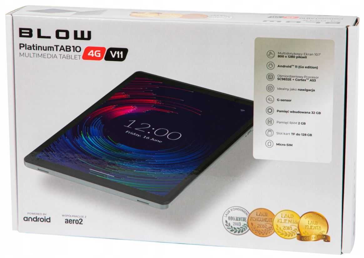 Tablet PLATINUM Ekran 10,1 WIFI 4G LTE Ram 2GB 32GB Klawiatura z ETUI