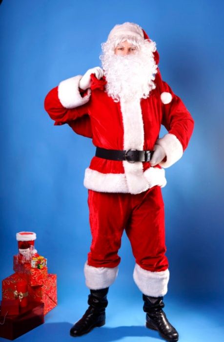 Костюми діда мороза, санта клауса Святого Миколая і снігурочки. Напрок