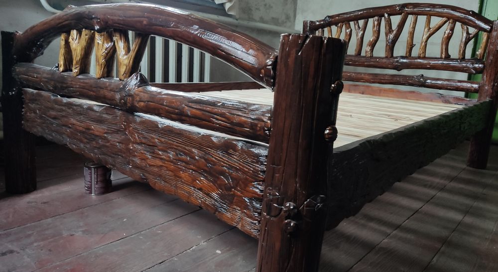 Ліжко дерев'яне двоспальне 200*125 см